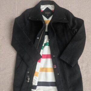 Like-New Pendleton Gray Charcoal Wind Water Resistant Wool Coat Jacket Size M/L